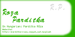 roza parditka business card