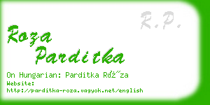 roza parditka business card